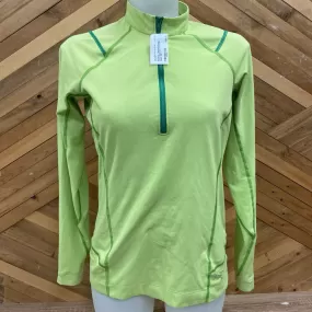 Arc'teryx - Women's Ensa 1/4-Zip Baselayer Top: Lime Green -women-MD