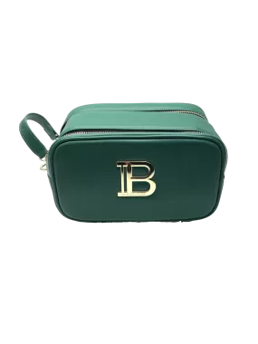 Balmain Green Signature Vegan Leather Pouch