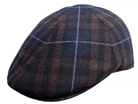 Cappellificio Biellese Virgin Wool Check Navy/Wine Ivy cap