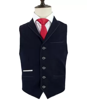 Cavani Fabian Navy Waistcoat