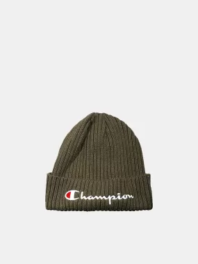 Champion C Life Rib Script Beanie - Cargo Olive