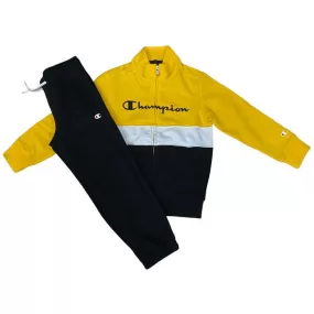 Champion Full Zip brushed sports suit for boys 306036 YS011 LCO yellow white black