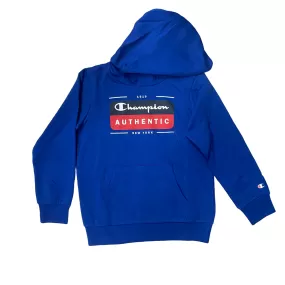 Champion lightweight fleece hoodie with chest logo Legacy 306512 BS025 blue