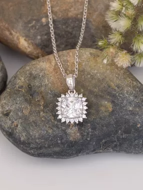 Cushion Cut 1.5 Carat American Diamond Necklace