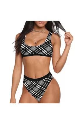 Pleasure of Plaid Sport Top & High-Waist Bikini Swimsuit