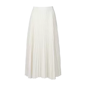 Pleated Ivory Midi Skirt