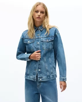 UNISEX DENIM JACKET - MID INDIGO